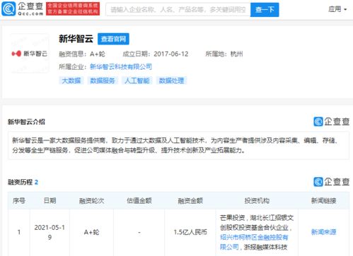 芒果投資新華智云 媒體巨頭與科技巨擘聯手，賦能大數據服務新格局